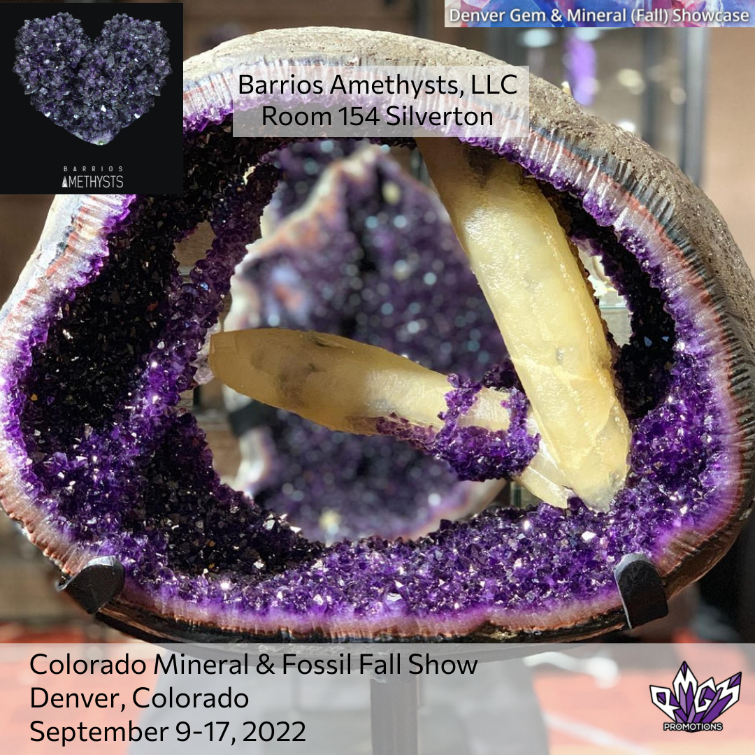 Barrios Amethysts at the Colorado Mineral & Fossil Fall Show