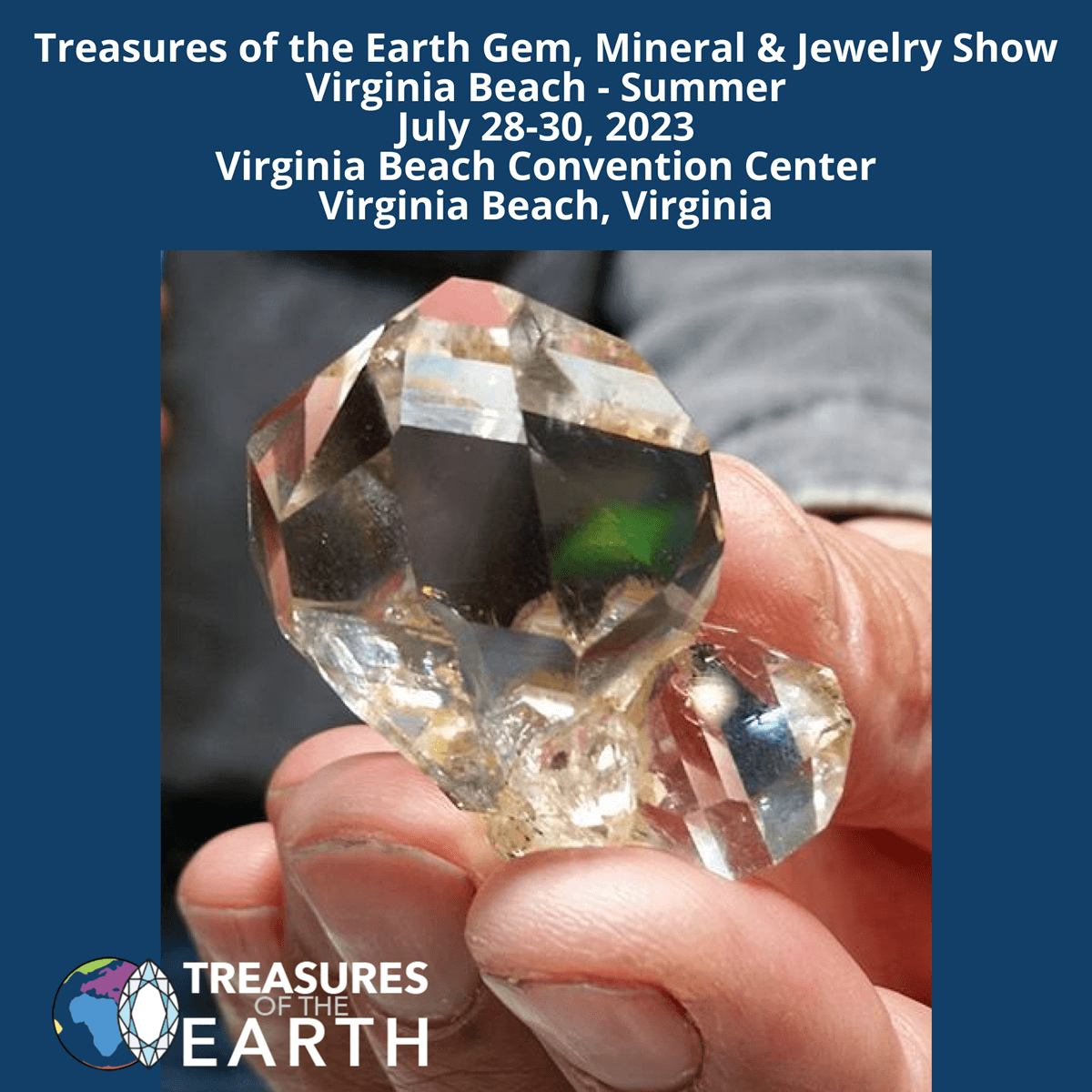 Treasures of the Earth Gem, Mineral & Jewelry Show - Virginia Beach - Summer 2023