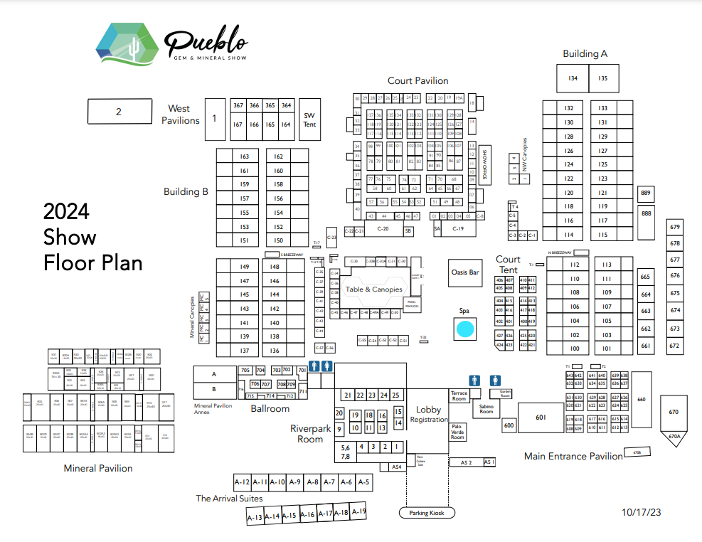 floorplan Pueblo Gem & Mineral Show