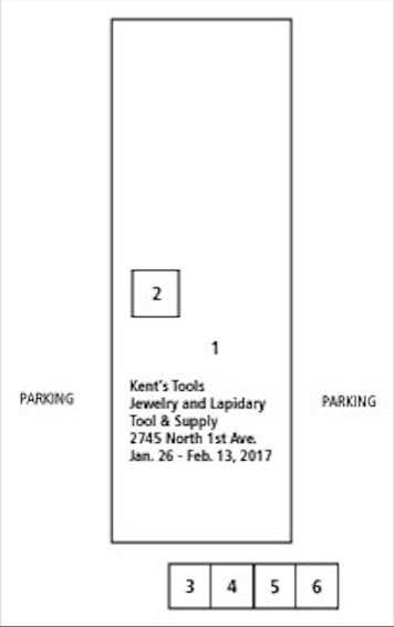 floorplan Kent’s Jewelry, Lapidary, Tool & Supply Show