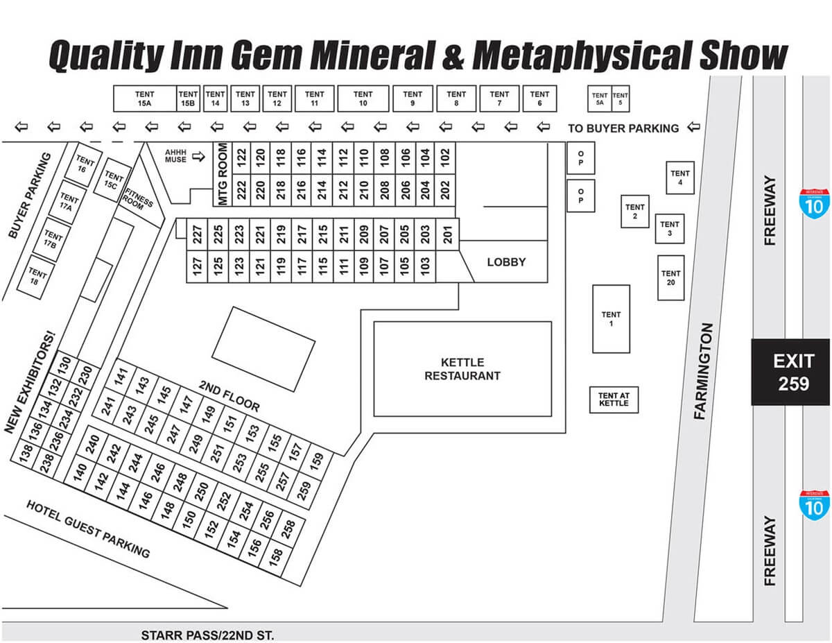 floorplan GIGM - Quality Inn Gem & Mineral Show
