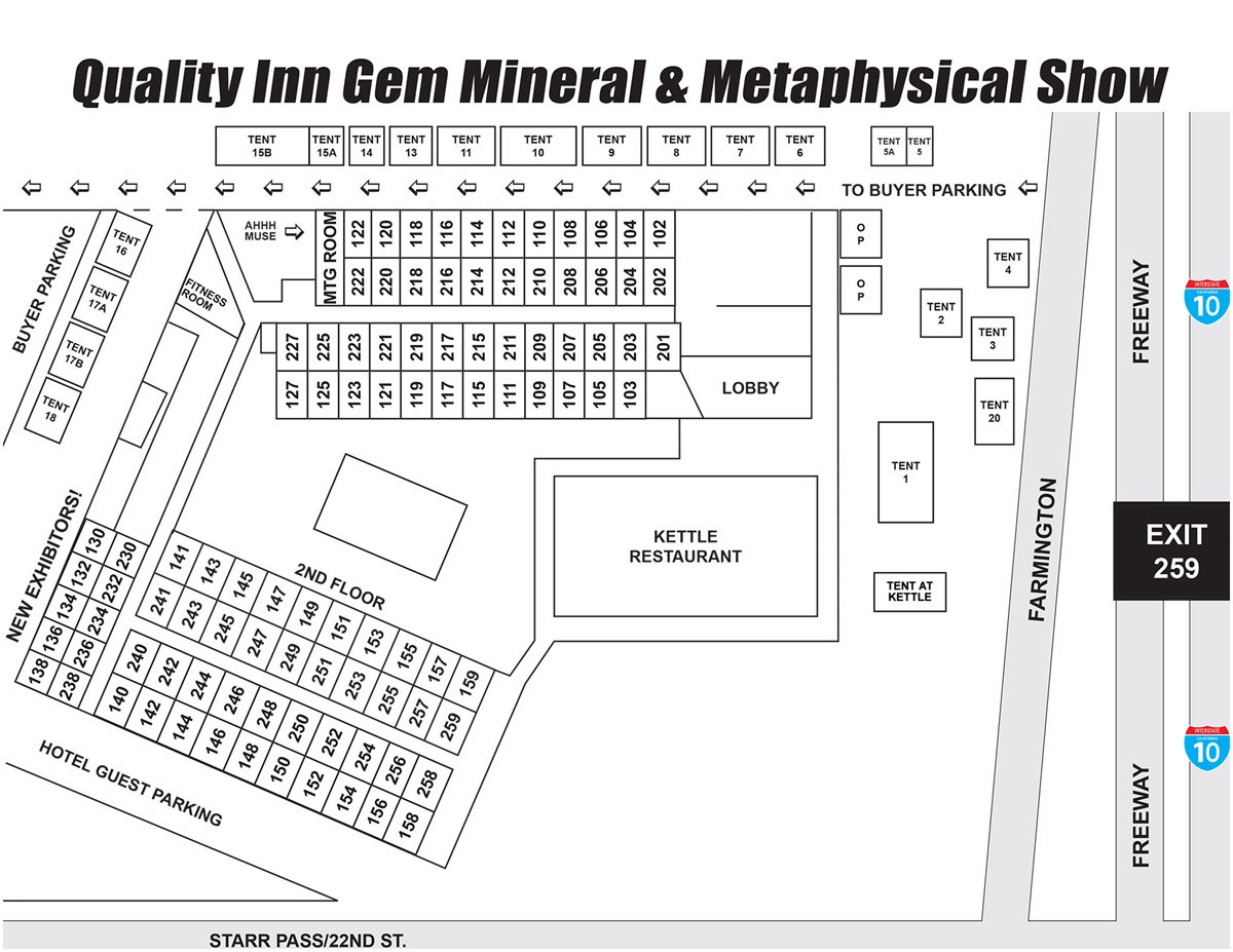 floorplan GIGM - Quality Inn Gem & Mineral Show