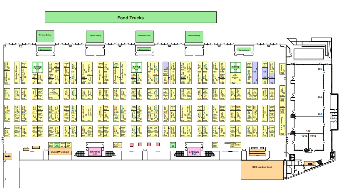 floorplan AGTA GemFair™ Tucson