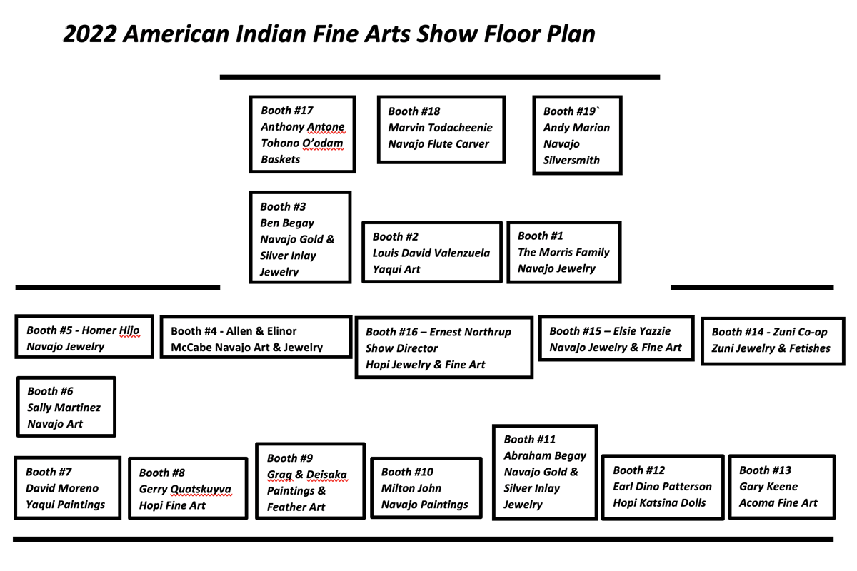 floorplan American Indian Fine Arts Show