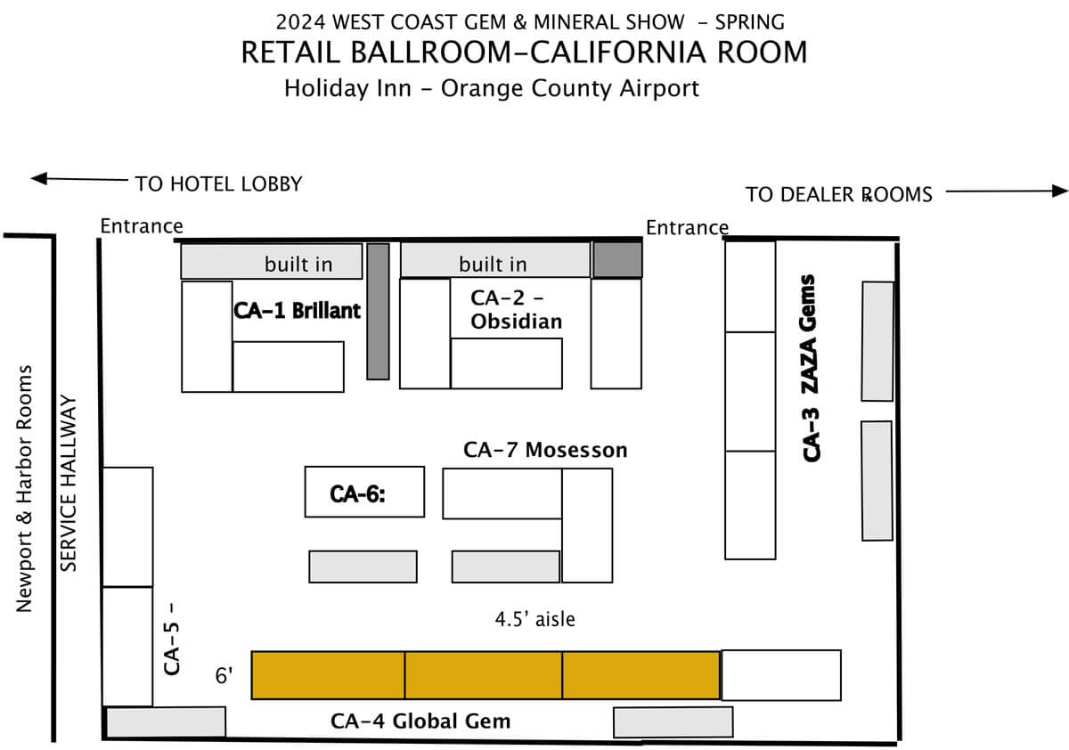 floorplan West Coast Gem & Mineral Show - Spring