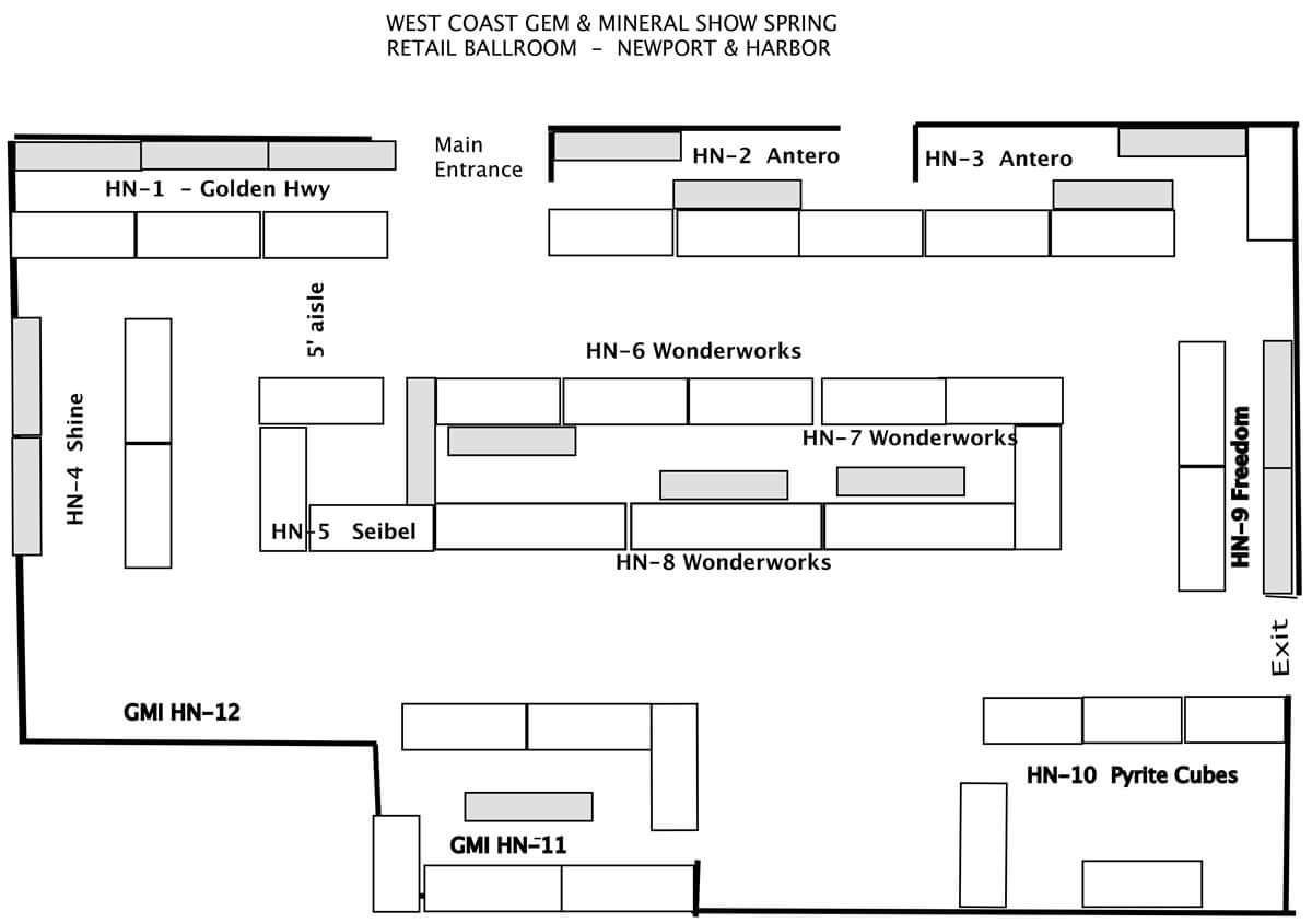 floorplan West Coast Gem & Mineral Show - Spring