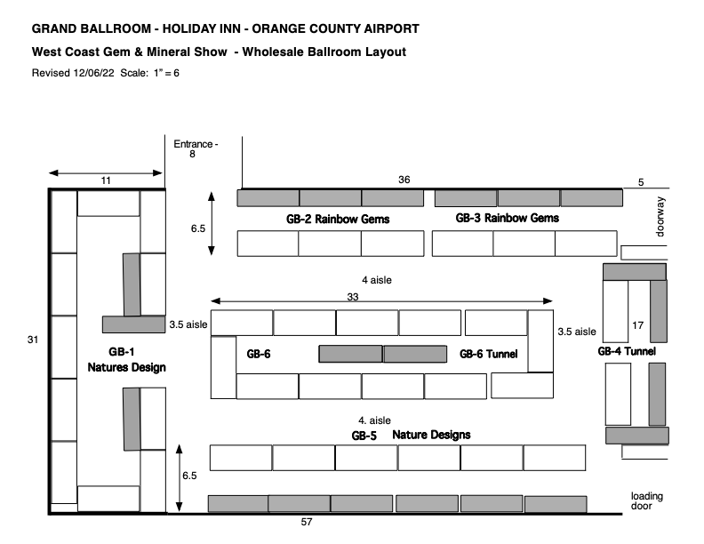 floorplan West Coast Gem & Mineral Show - Fall