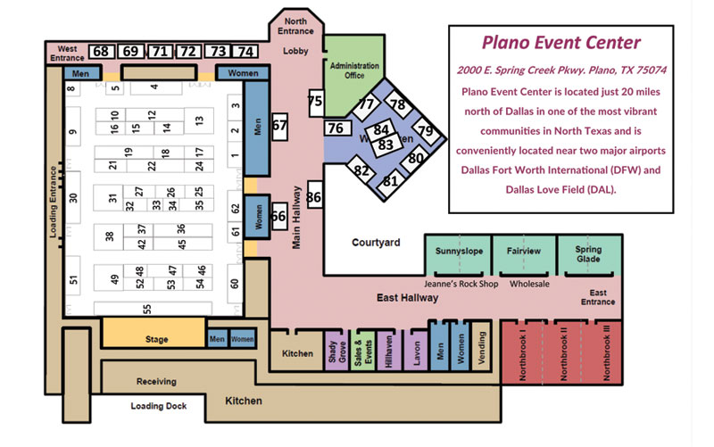 floorplan Texas Mineral and Fossil Dallas/Plano Show