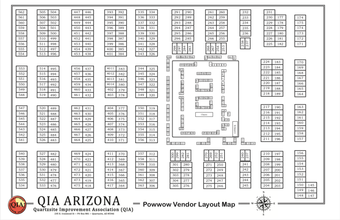 floorplan QIA PowWow Gem & Mineral Show