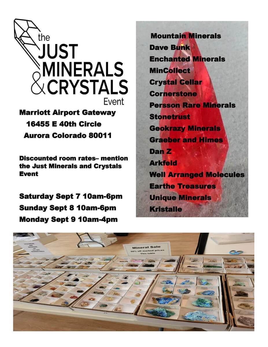 floorplan Just Minerals & Crystals Event - Denver