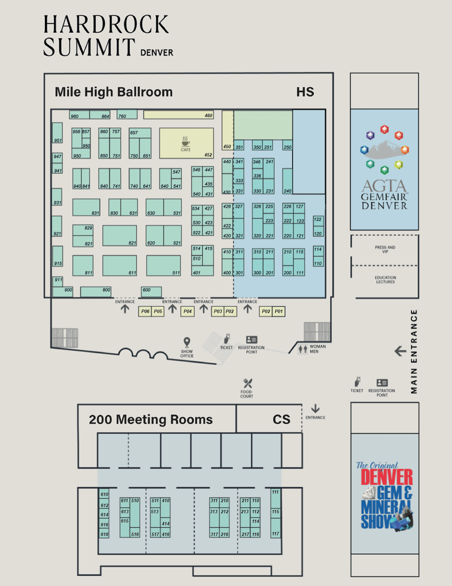 floorplan AGTA GemFair™ Denver at HardRock Summit