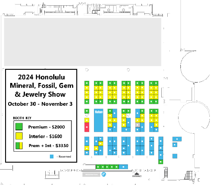 floorplan Honolulu Mineral, Fossil, Gem & Jewelry Show