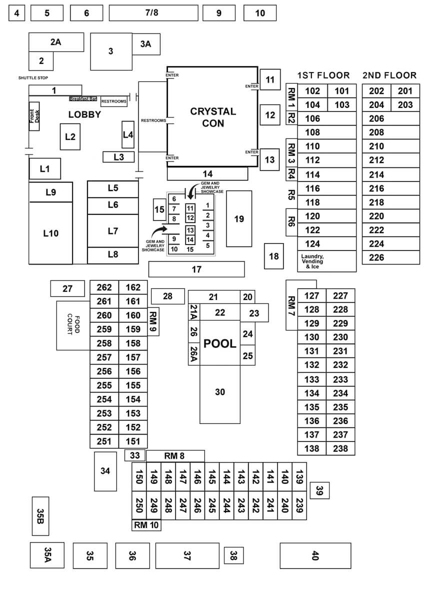 floorplan GIGM - Globex/Red Lion Inn Gem & Mineral Show