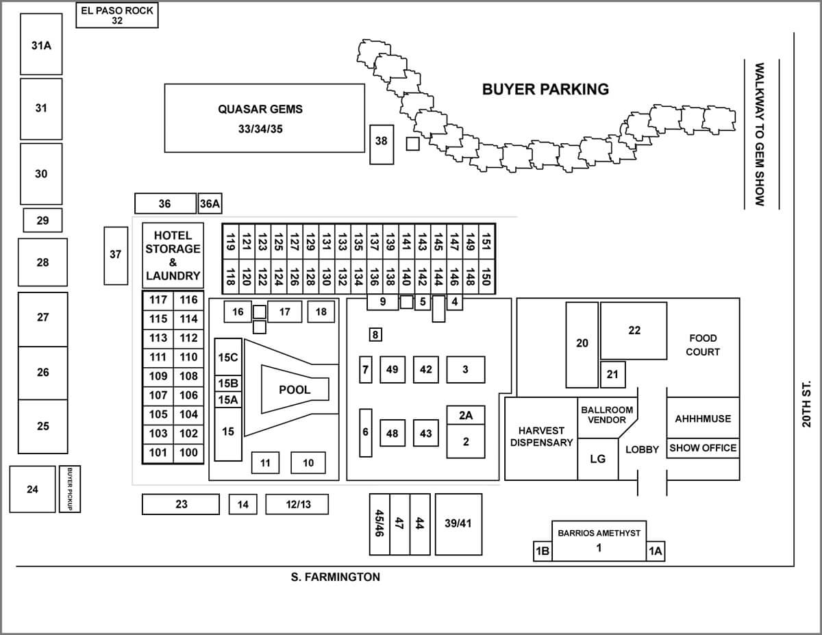 GIGM - Motel 6 Gem & Mineral Show Layout