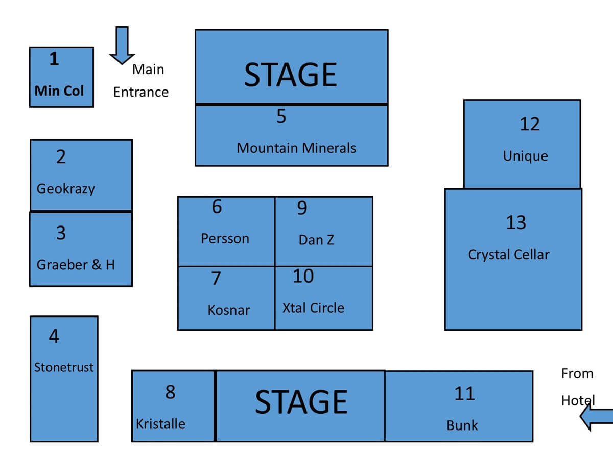 floorplan Just Minerals & Crystals Event - Denver