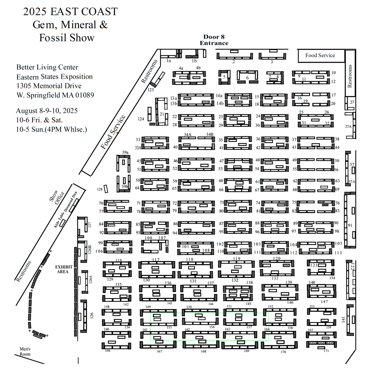 floorplan East Coast Gem, Mineral & Fossil Show