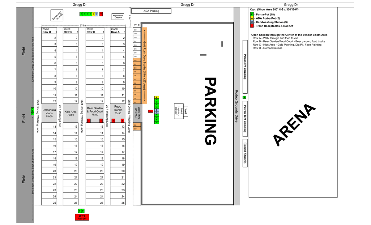 floorplan Buena Vista Contin-Tail Gem, Mineral, & Fossil Show