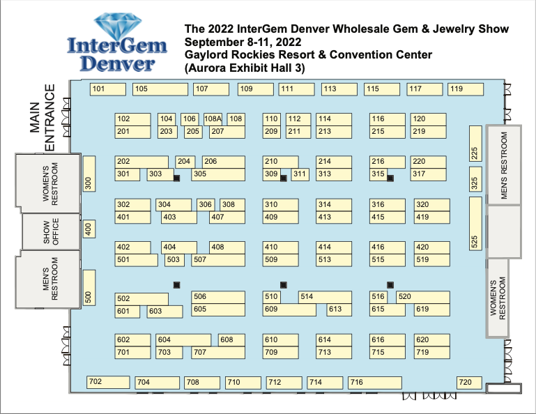 floorplan InterGem Denver Wholesale Gem & Jewelry Show