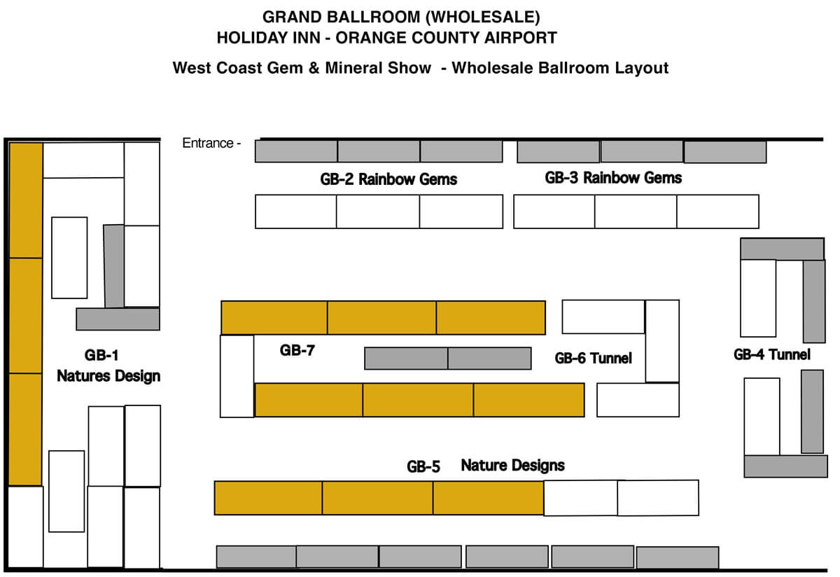 floorplan West Coast Gem & Mineral Show - Spring