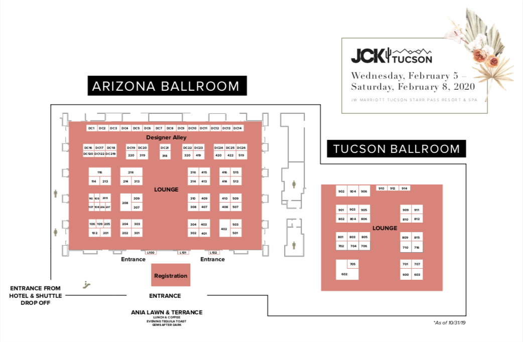 View floor plans for JCK Tucson