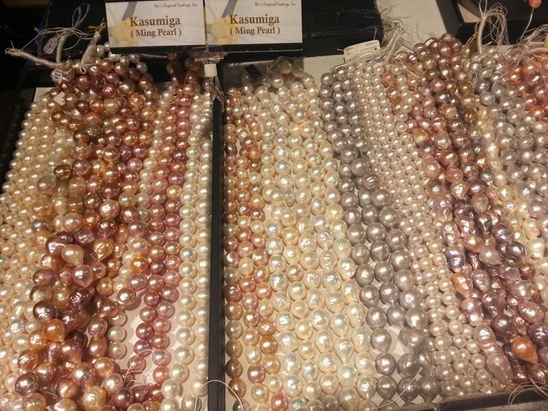 Rare Kasumiga (Ming Pearls) from Mr.  Wu Trading at the  JG&M Expo / Clarion Inn at 48th & Bannock.