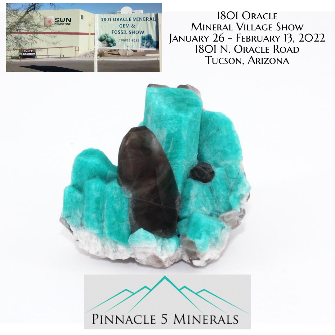 Pinnacle 5 Minerals at The 1801 Oracle Mineral Village Show
