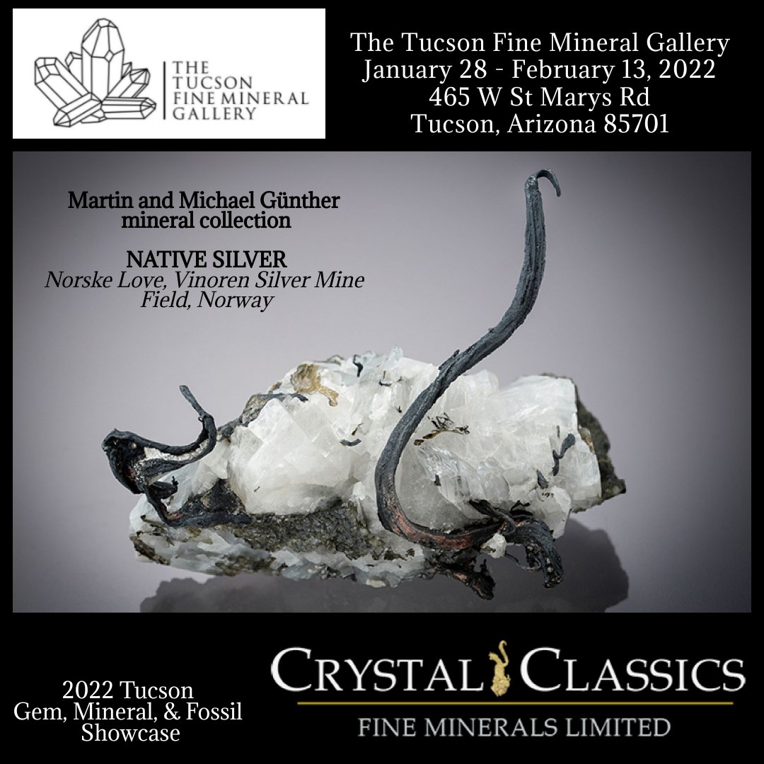 Martin and Michael Günther Mineral Collection available at The Tucson Fine Mineral Gallery