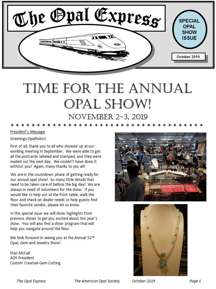 American Opal Society Annual Show