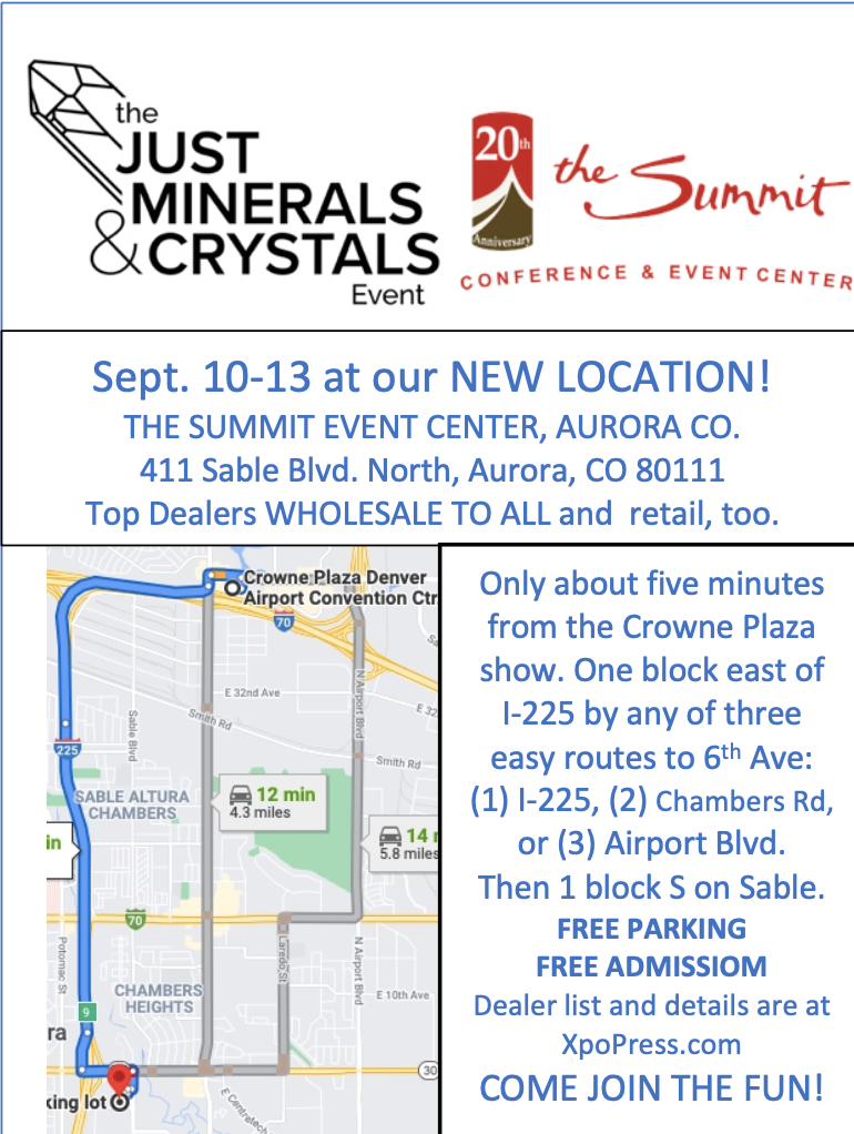 Just Minerals & Crystals Event - Denver