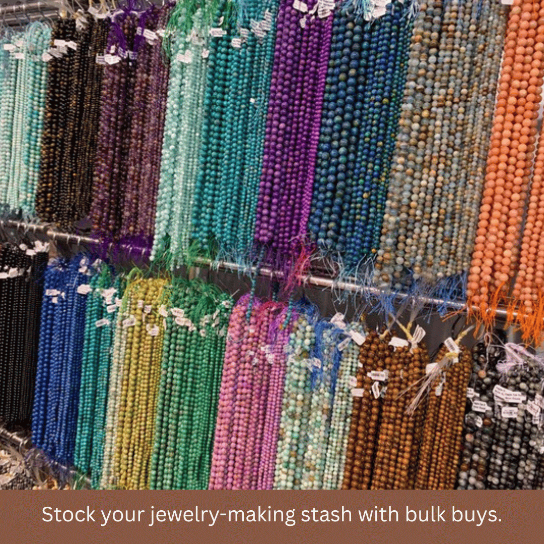 Stock your jewelry making stash with bulk buys.