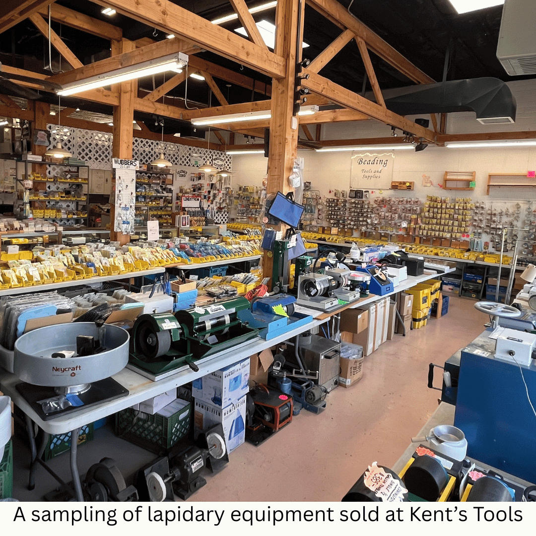A sampling of lapidary equipment sold at Kent's Tools