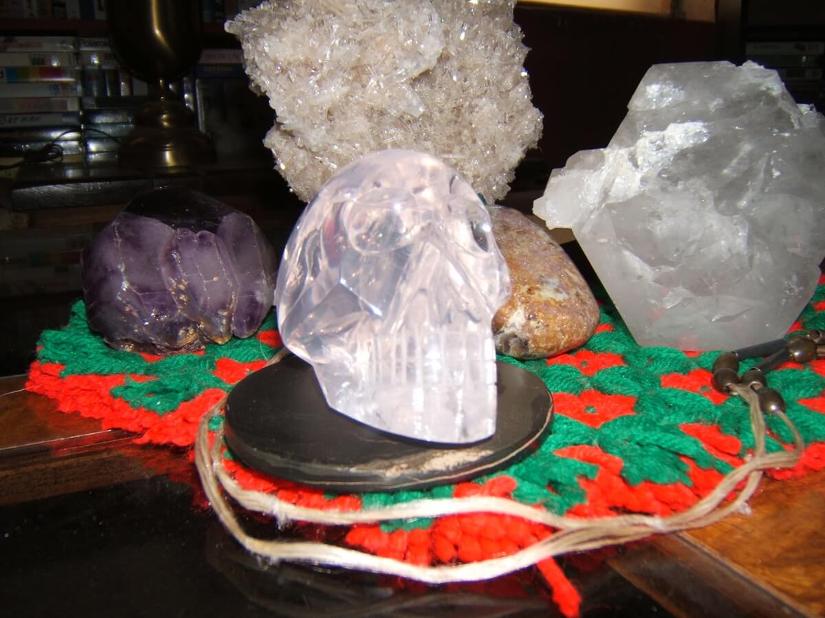 This is my personal Star Rose Quartz Crystal Skull.