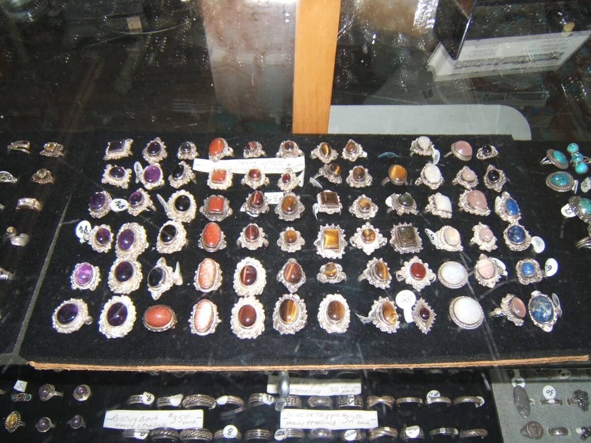 Sterling Silver gemstone rings. We have hundreds of Sterling rings and pendants in stock 