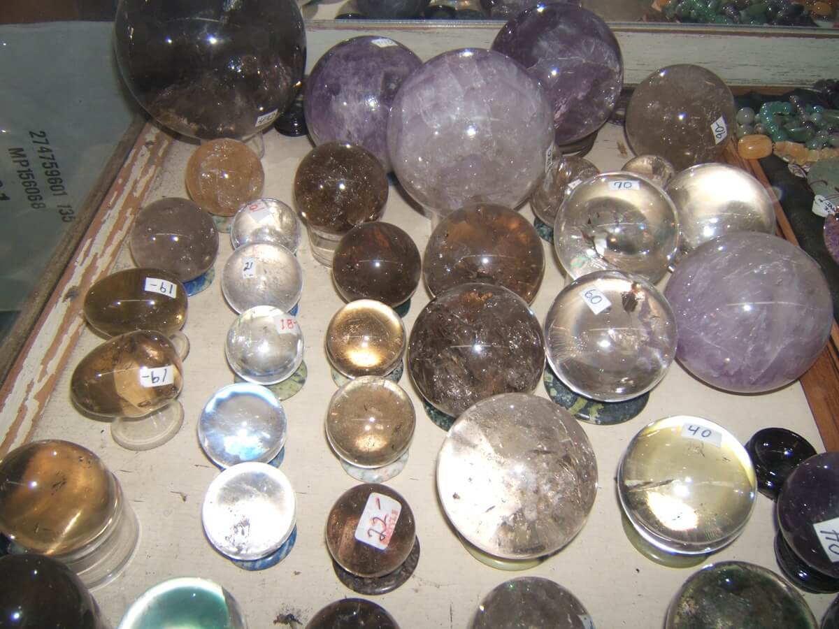 This is a small sampling of the crystal balls we have.
