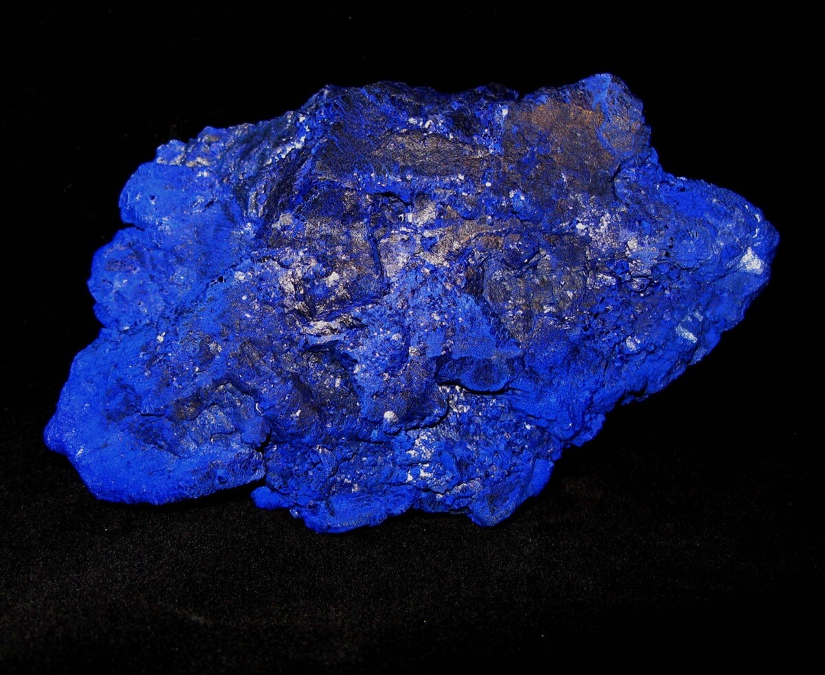 Cab size crystalline nugget of azurite from the hanging wall. 