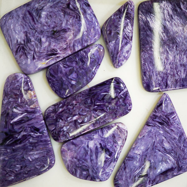Charoite free-form cabochons