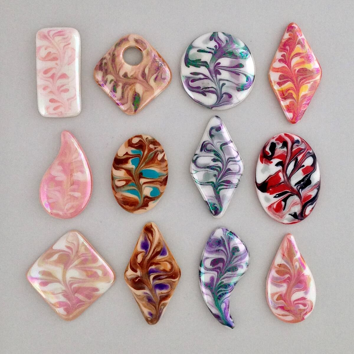 Porcelain cabochons for your wire or beading designs.