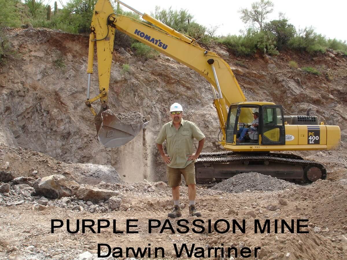 Mining the best specimens from the deepest levels of the Purple Passion Mine.