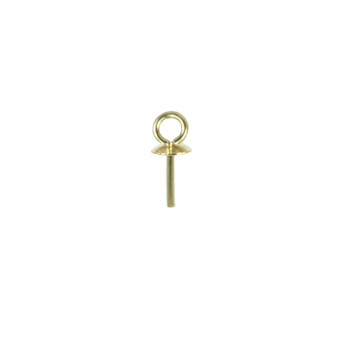 18Kt Gold Cup & Peg Mounting with Loop 2.5x6mm Yellow Gold