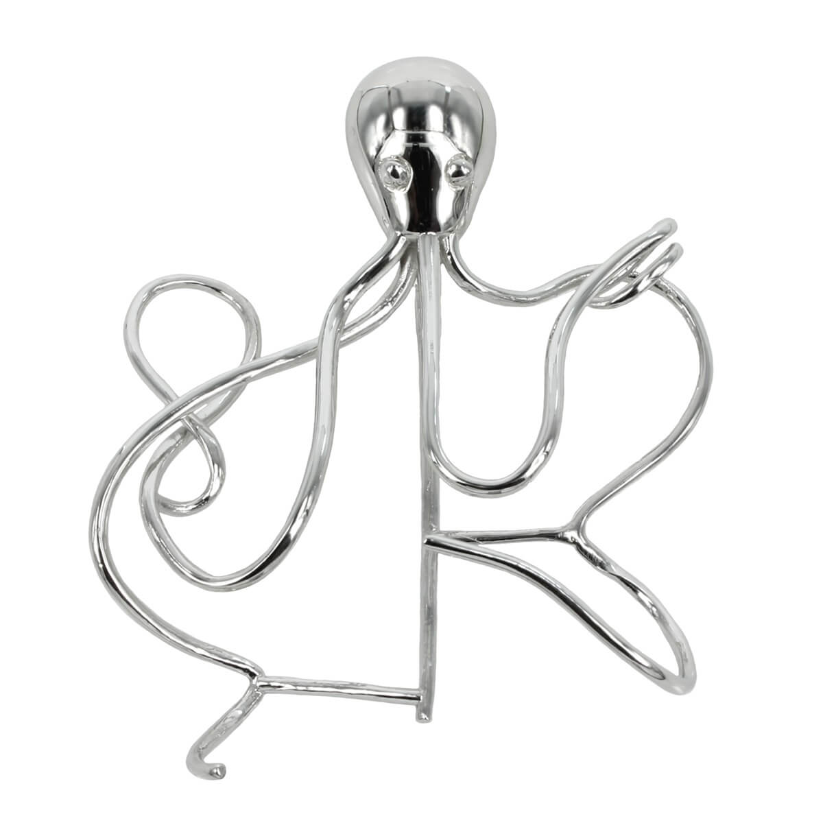 Freeform Octopus Pendant for Irregular Stones in Sterling Silver 50x60mm 