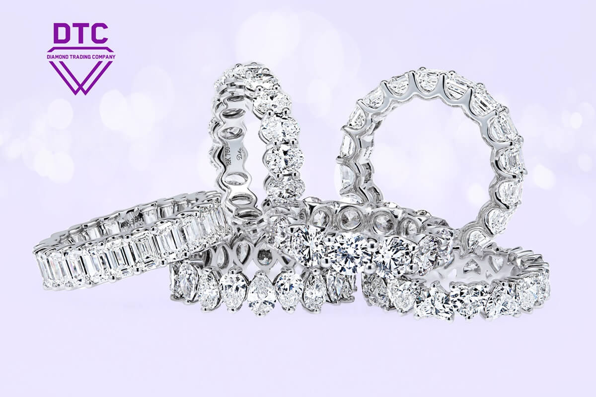 Eternity bands in all shapes and sizes 