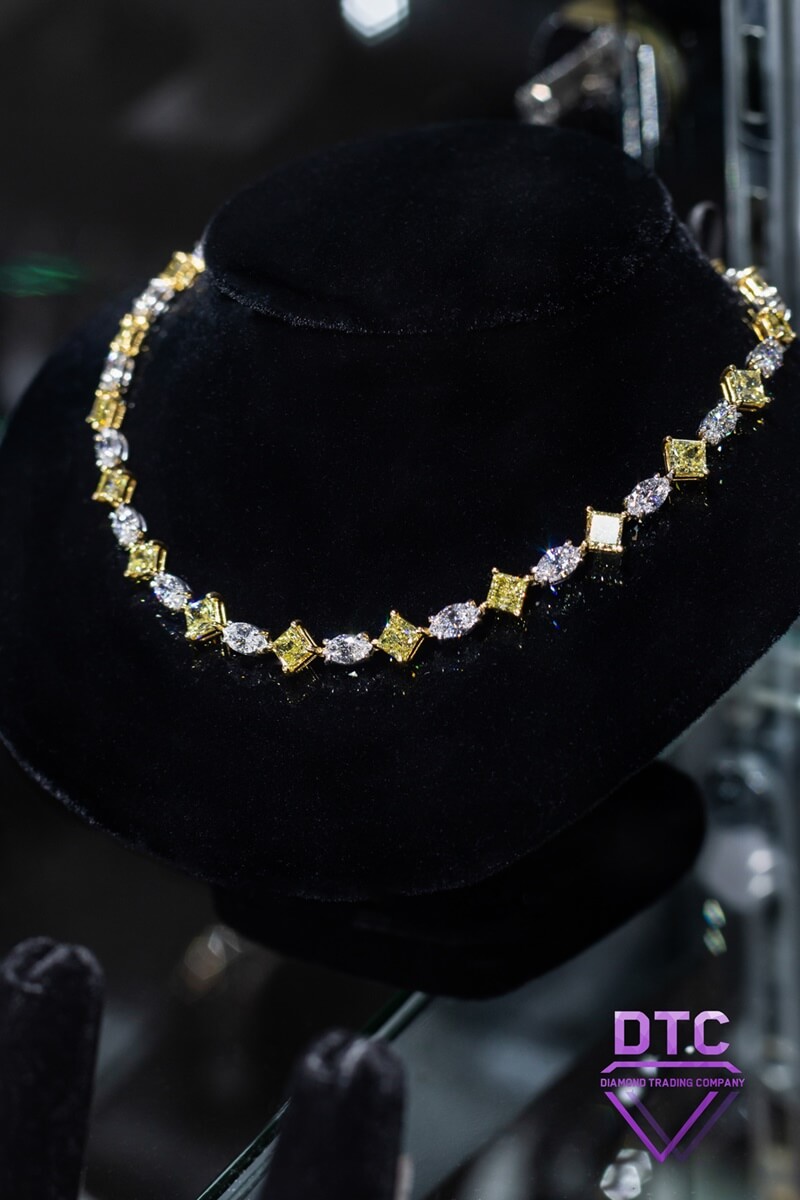 Fancy Color Diamond Necklace