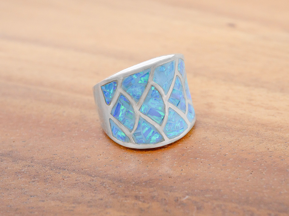 Our NEW blue opal mermaid ring