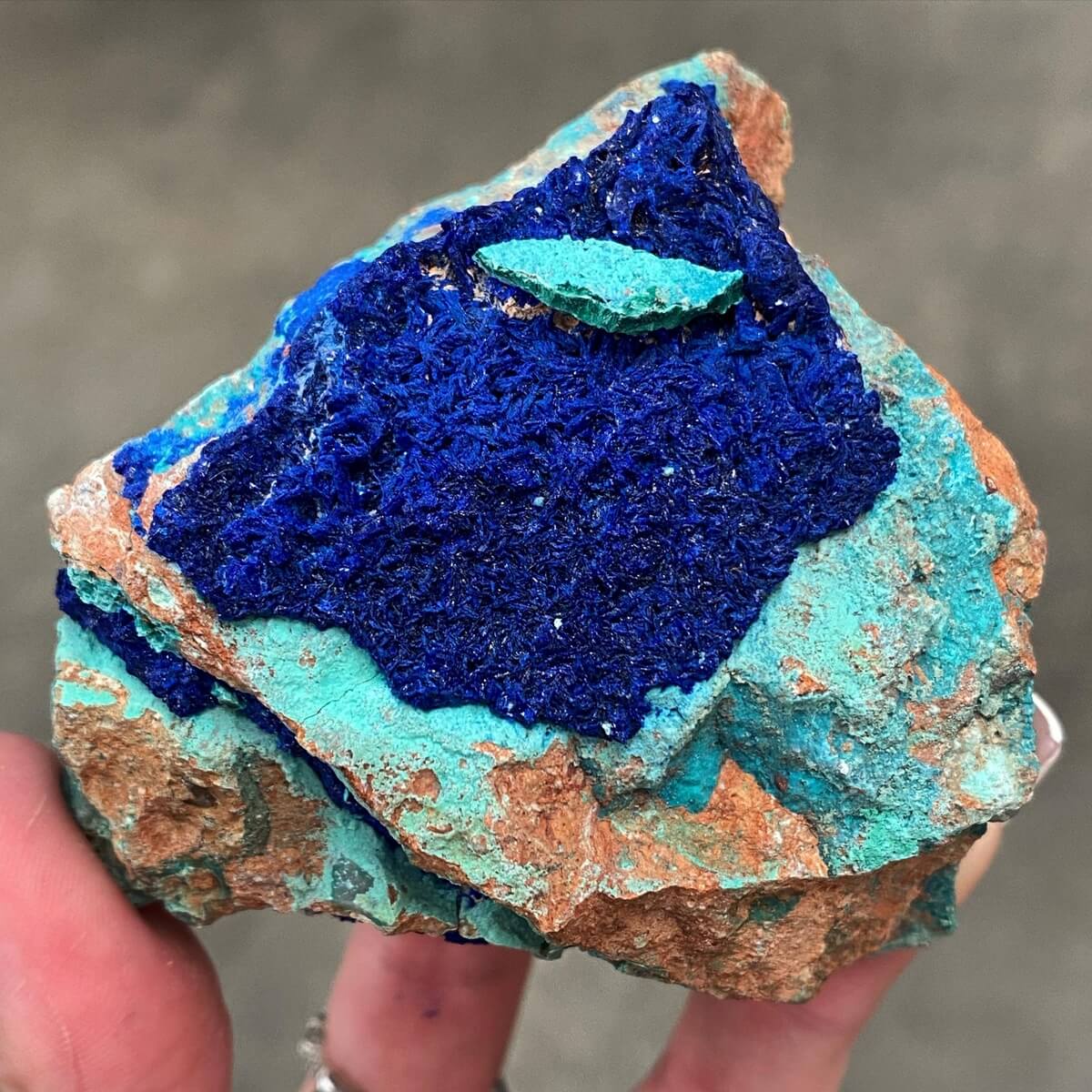 An azurite & malachite specimen.