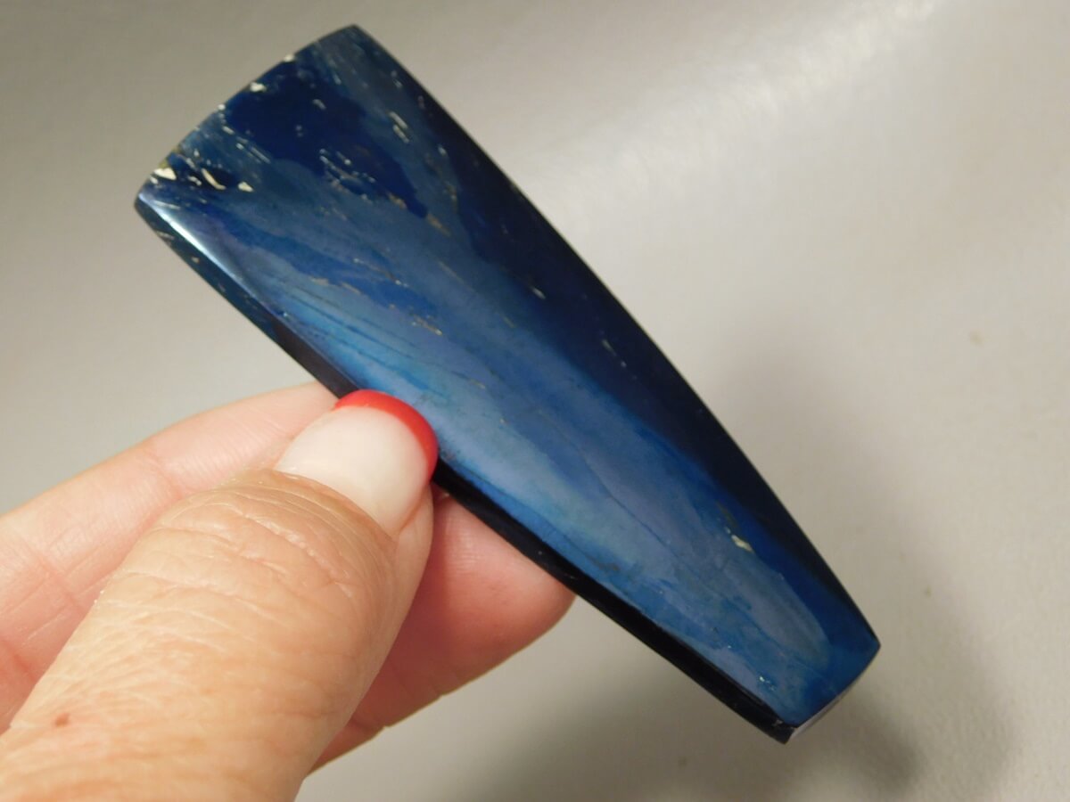 A gorgeous Covellite cabochon.