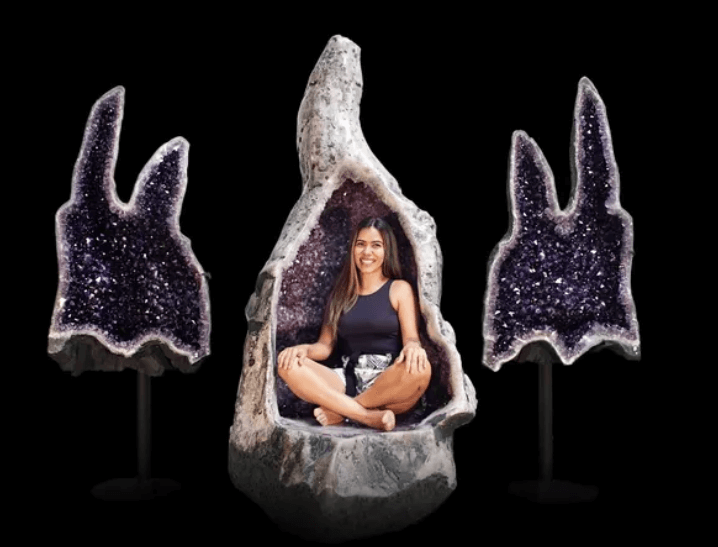 Gorgeous Amethyst geodes large enough to sit in.