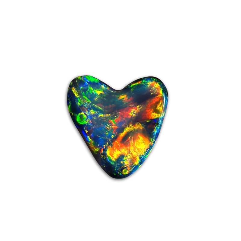 Heart Shaped Black Opal