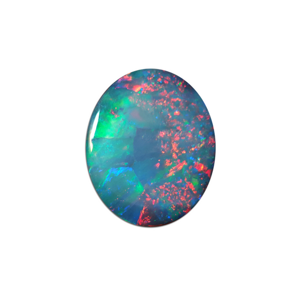Red and Teal Black Opal
