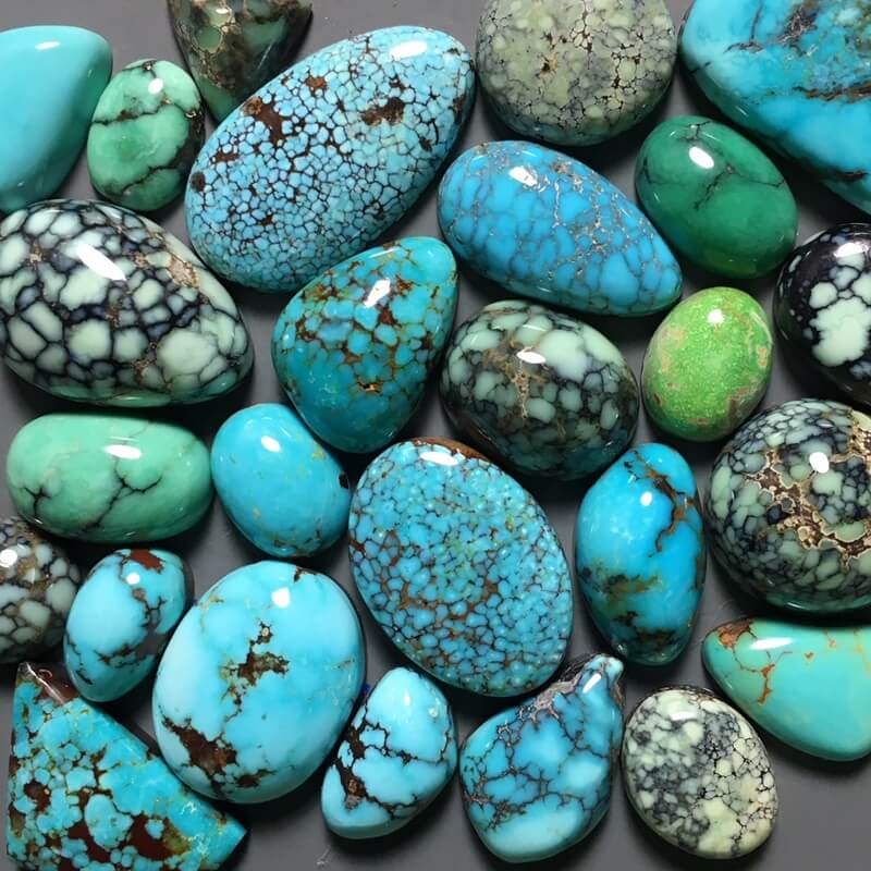 Natural Nevada Turquoise and Variscite: Nevada Blue, Northern Lights, Ajax, Poseidon, Blue Boy and more!